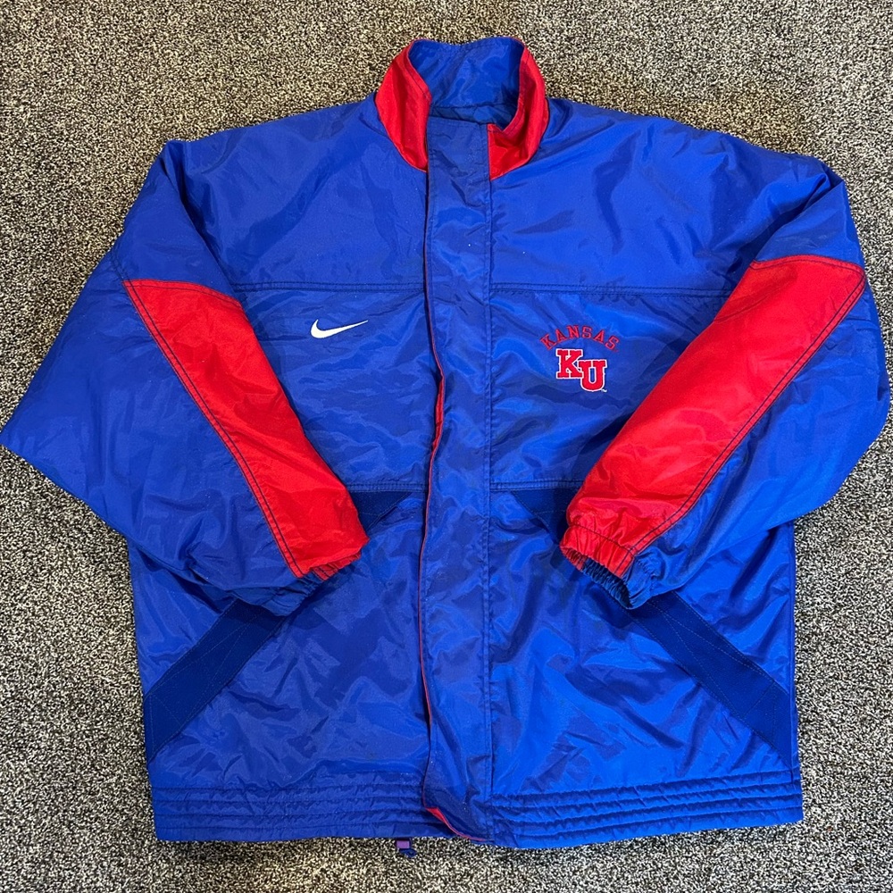 Vintage Nike Team Sports Kansas Jayhawks Winter Coat Men’s Size XL